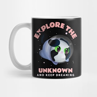 Explore the unknown, and keep dreaming. funny design cat lovers Mug